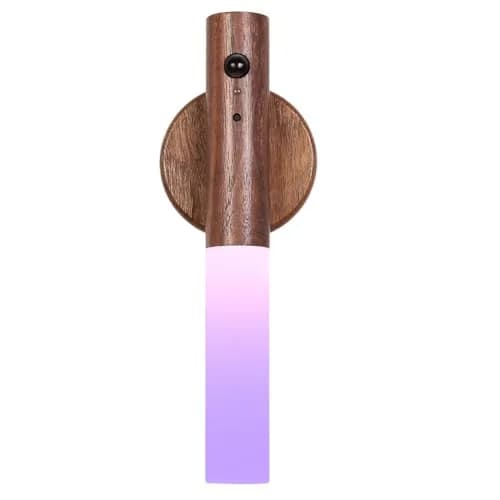 LANDGOO Wooden Motion Sensor Night Light | Handmade Wooden Design with Motion Detection & Warm Light thumbnail 1