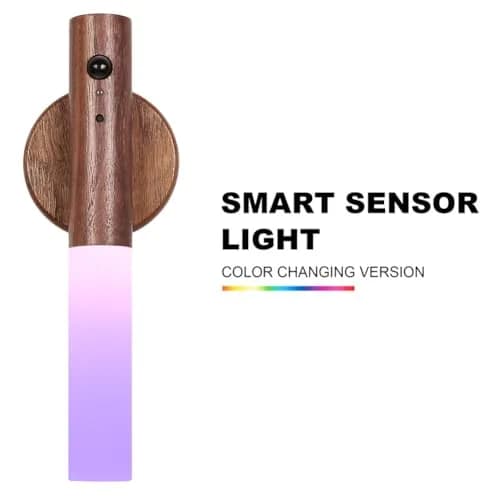 LANDGOO Wooden Motion Sensor Night Light | Handmade Wooden Design with Motion Detection & Warm Light thumbnail 5