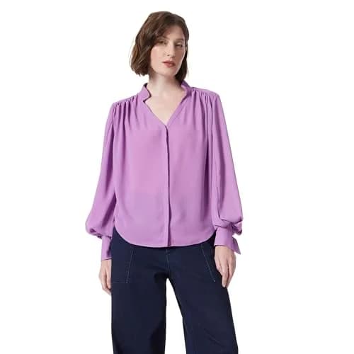 DEE OCLEPPO Jane Long Sleeve Button Front Blouse | Chic, American Design for Women thumbnail 1
