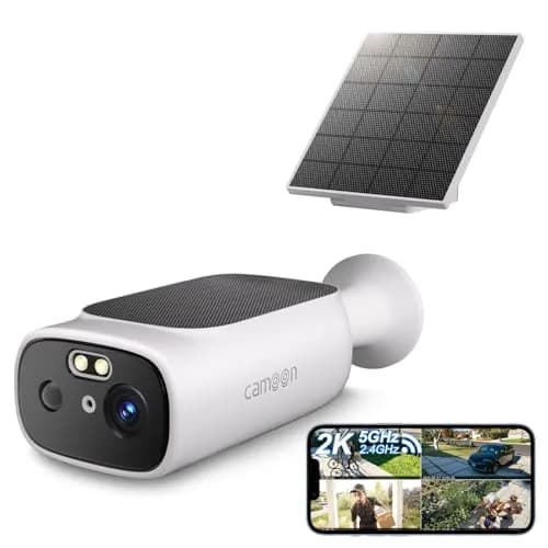 Camoon 2K Solar Security Camera Wireless Outdoor (1 Cam) with Dual Solar Panels | Continuous Power for Home Security thumbnail 1