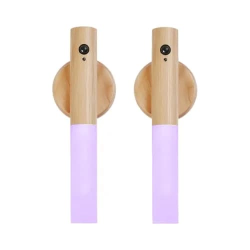 LANDGOO Wooden Motion Sensor Night Light | Handmade Wooden Night Light with Motion Detection, 2-Pack, Warm White thumbnail 1