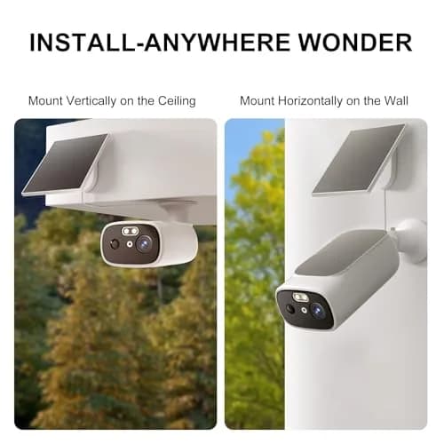 Camoon 2K Solar Security Cameras Wireless Outdoor (2 Cams, 2-Pack) | Continuous Power, Color Night Vision thumbnail 5