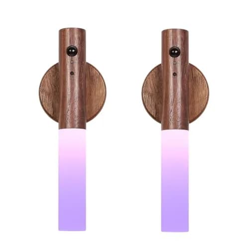 LANDGOO Wooden Motion Sensor Night Light | Handmade Natural Wood with Motion Detection thumbnail 1