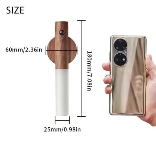 LANDGOO Wooden Motion Sensor Night Light | Handmade Natural Wood with Motion Detection thumbnail 5