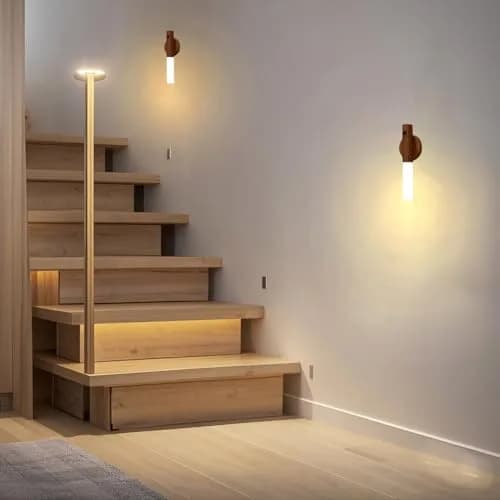 LANDGOO Wooden Motion Sensor Night Light | Handmade Natural Wood with Motion Detection thumbnail 9