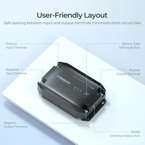 Renogy 12V 20A Battery Charger | Multi-Stage Charging & Bluetooth (100-120c) thumbnail 4