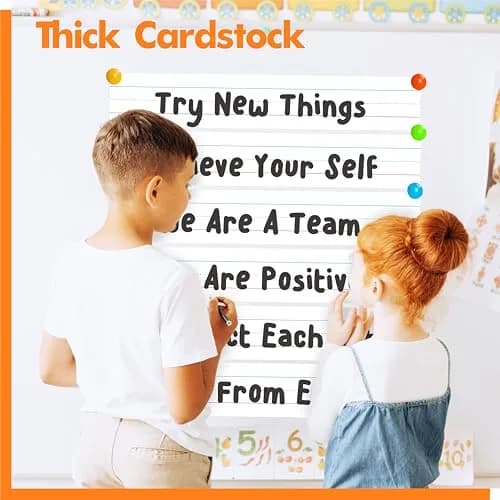Gethelud 100 Pack Sentence Strips 17” x 3” | Classroom Handwriting Practice Tool thumbnail 4
