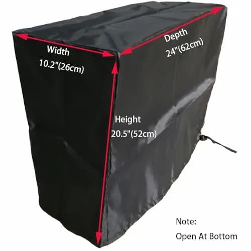 LU2000 Large CPU Dust Cover 10.2"W x 24"D x 20.5"H | Antistatic, Waterproof PC Tower Protector thumbnail 4