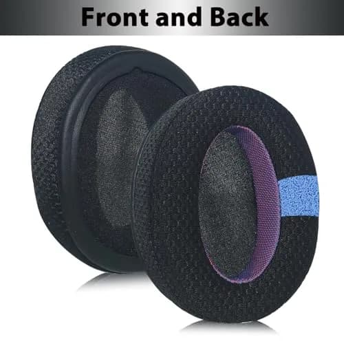 Adhiper Mesh Ear Pads for Sony WH-CH720N WH-CH710N, Black & Purple Edition | Breathable Comfort & Enhanced Sound thumbnail 6