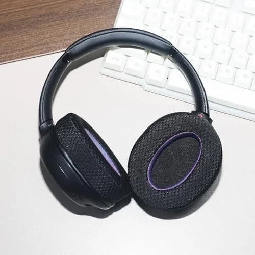 Adhiper Mesh Ear Pads for Sony WH-CH720N WH-CH710N, Black & Purple Edition | Breathable Comfort & Enhanced Sound thumbnail 8