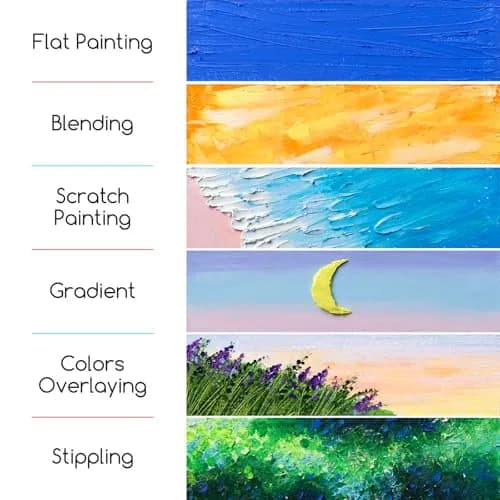 MEEDEN Soft Oil Pastels Set 52 Count (Pack of 1) | 48 Vivid Colors + 4 White, Non-Toxic, Smooth Blending thumbnail 6