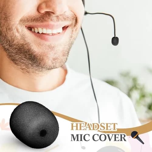 Innconee Mini Mic Foam Windscreen Covers 2mm x 15mm (20 Pcs) | Reduces Wind Noise for Headset & Lapel Mics thumbnail 5