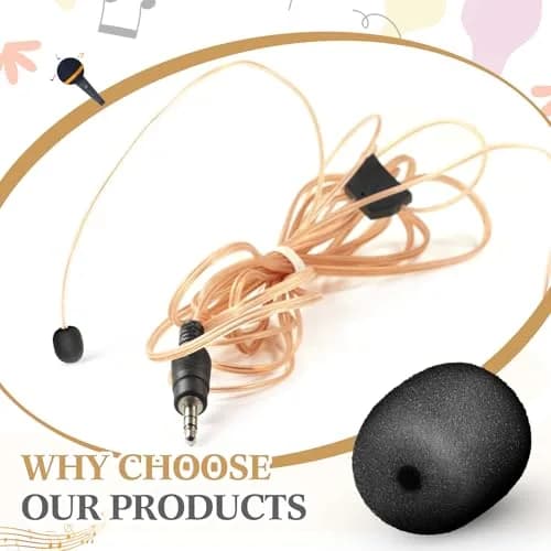 Innconee Mini Mic Foam Windscreen Covers 2mm x 15mm (20 Pcs) | Reduces Wind Noise for Headset & Lapel Mics thumbnail 6