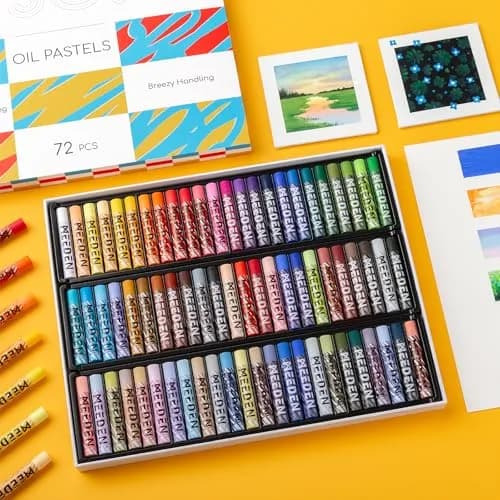 MEEDEN Soft Oil Pastels Set 72 Colors (0.39 in Diameter) | Vibrant Colors for Artists thumbnail 7