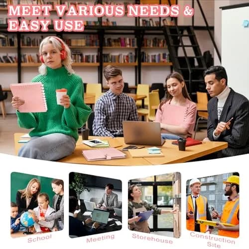 WANGDEFA Pink 8.5x11in Discbound Cover & Set with 11 Discs | Office & School Organizer thumbnail 7
