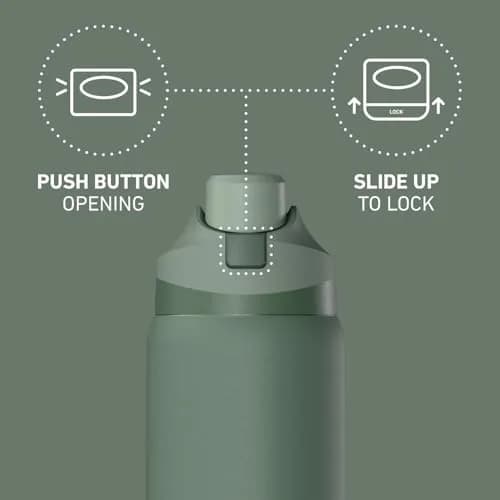 Hydrapeak Oasis 32oz (950ml) Insulated Water Bottle with Locking Chug Lid & Handle | Keeps Cold 24 Hours thumbnail 3