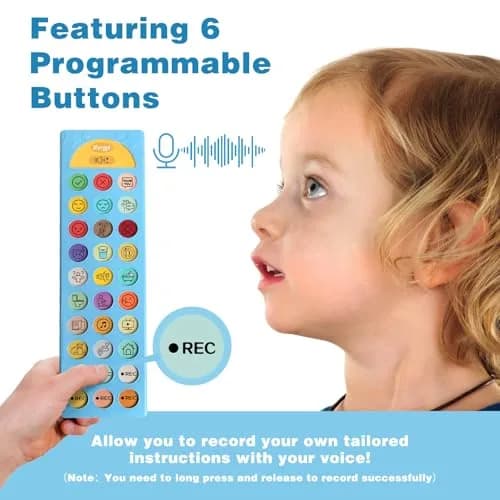 Joyreal AAC Device for Autism, Non-Verbal Communication Tool with 24 Buttons & 6 Programmable Options | Blue thumbnail 2