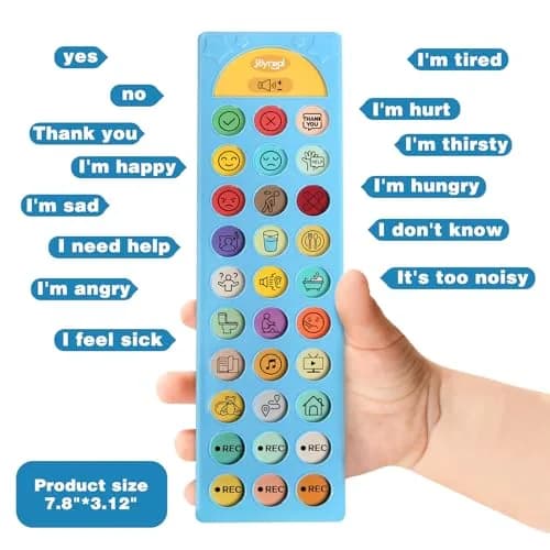 Joyreal AAC Device for Autism, Non-Verbal Communication Tool with 24 Buttons & 6 Programmable Options | Blue thumbnail 3