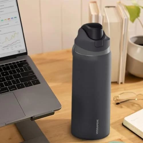 Hydrapeak Oasis 32oz Insulated Water Bottle with Locking Chug Lid & Handle, Leakproof Stainless Steel Travel Tumbler | 946ml (32oz) Cold for 24 Hours thumbnail 4
