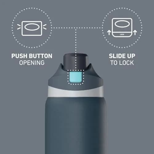 Hydrapeak Oasis 32oz Insulated Water Bottle with Locking Chug Lid & Handle, Leakproof Stainless Steel Travel Tumbler | 946ml (32oz) Cold for 24 Hours thumbnail 3