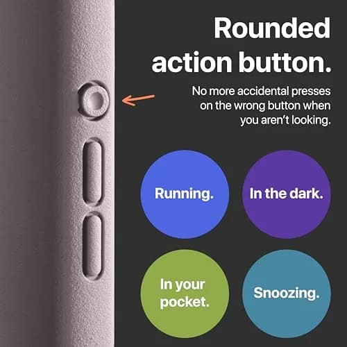 TineeOwl for iPhone 16 Pro Magnetic Case, Camera Control Button, Compatible with MagSafe, TPU, Minimalist, Slim/Thin, Grippy - Dune Series (Dusty Lilac, iPhone 16 Pro) thumbnail 2