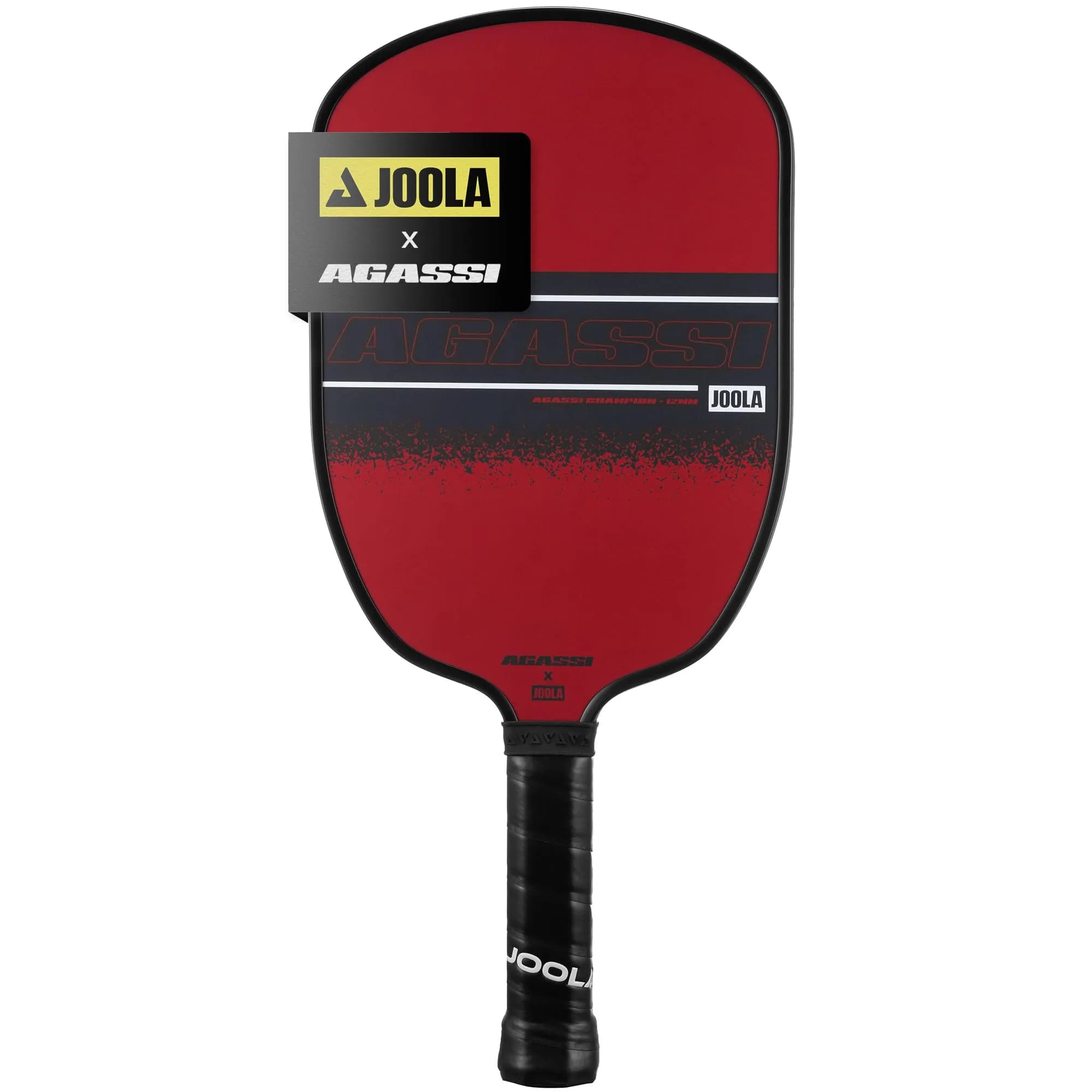 JOOLA Agassi Champion 12mm Pickleball Paddle | 42cm (16.5") x 19cm (7.5") — Single | 12mm Fiberglass | Agassi Champion