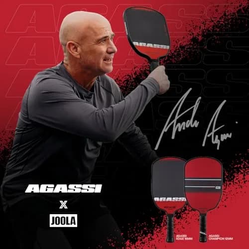 JOOLA Agassi Champion 12mm Pickleball Paddle | 42cm (16.5") x 19cm (7.5") thumbnail 5
