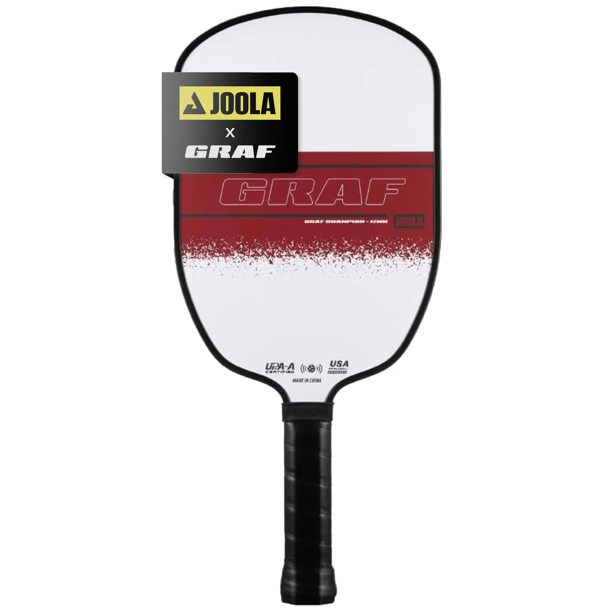 JOOLA Graf Champion 12mm Pickleball Paddle | Agassi Shape for Enhanced Spin & Control — Single | 12mm Fiberglass | GRAF Champion