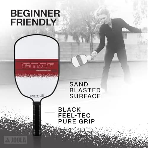 JOOLA Graf Champion 12mm Pickleball Paddle | Agassi Shape for Enhanced Spin & Control thumbnail 5