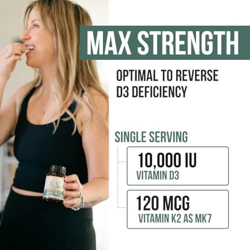 Triquetra Health Organic Plant D3 + K2 | 10,000 IU D3 + 120 mcg K2 | Vegan, Organic, Vegan, 60 Count thumbnail 3