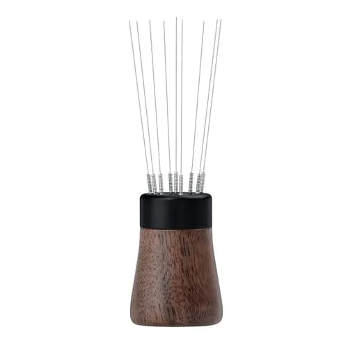 Normcore WDT Tool V2.1 with Stand, 9 Prong 0.23mm Espresso Distribution Tool, Weiss Distribution Technique, Magnetic Coffee Stirrer with 5 Extra Needles, American Walnut Wood Handle thumbnail 7
