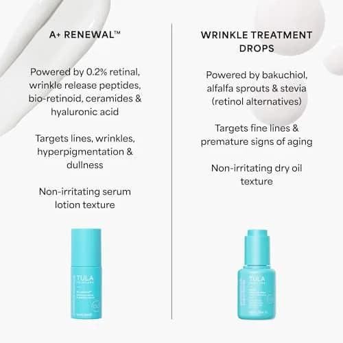 TULA A+ Renewal Advanced Retinal + Peptides Night Facial Serum, 1.01 fl oz | Hydrating, anti-aging night serum with retinoids & peptides thumbnail 8