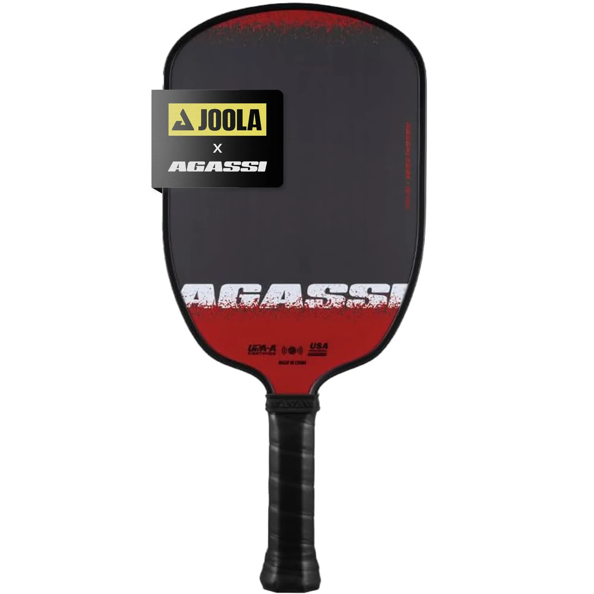 JOOLA Agassi PRO IV 14mm Pickleball Paddle | Extended Sweet Spot, Carbon Fiber Surface, USAP Approved — Single | 16mm Carbon | Agassi Edge