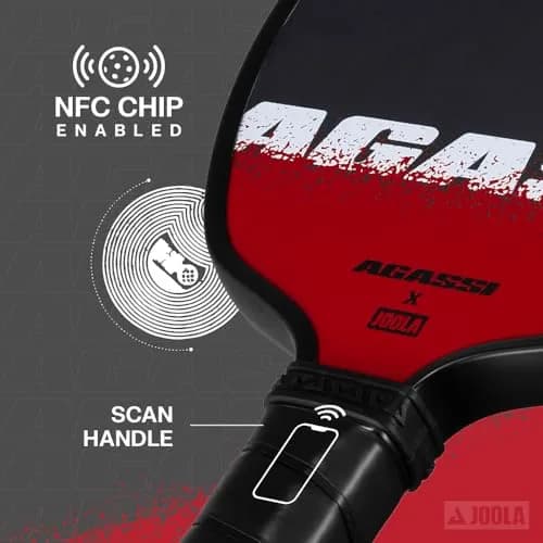 JOOLA Agassi Edge 16mm Pickleball Paddle | Carbon Fiber Spin & Control | USAP & UPA-A Certified (70-120c) thumbnail 4
