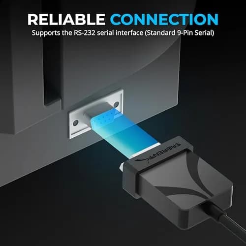 Sabrent USB-C to DB9 Serial RS-232 Adapter Cable 3ft (0.91m) | Prolific PL2303GS Chipset thumbnail 5