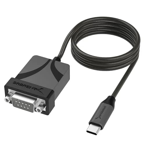 Sabrent USB-C to DB9 Serial RS-232 Adapter Cable 3ft (0.91m) | Prolific PL2303GS Chipset thumbnail 1
