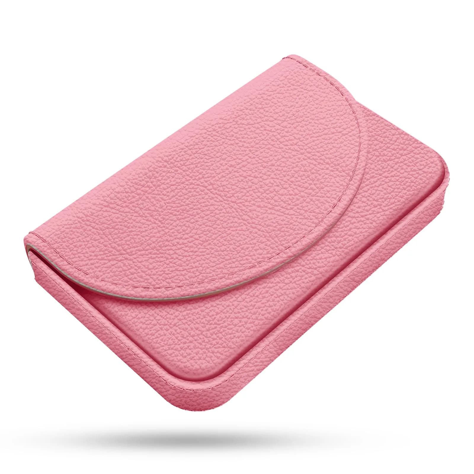 xiviers Business Card Holder | PU Leather Card Case with Magnetic Closure (4.3 x 2.5 x 0.8 inches) for Men & Women