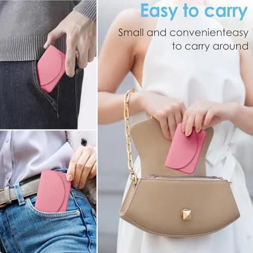 xiviers Business Card Holder | PU Leather Card Case with Magnetic Closure (4.3 x 2.5 x 0.8 inches) for Men & Women thumbnail 5