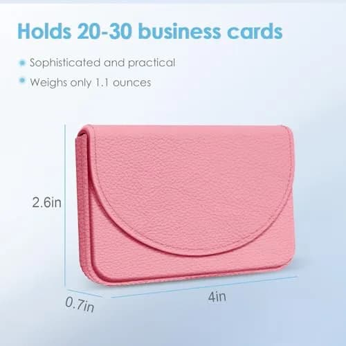 xiviers Business Card Holder | PU Leather Card Case with Magnetic Closure (4.3 x 2.5 x 0.8 inches) for Men & Women thumbnail 2