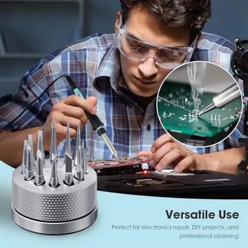 HANGLIFE ET Soldering Iron Tips 12-Piece Set with Holder | Precision Replacement Solder Tips for Weller Stations thumbnail 8