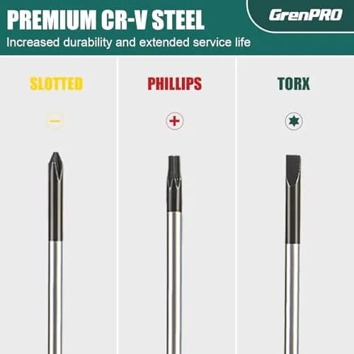 GRENPRO 10-Piece Precision Screwdriver Set with Magnetic Tips & Storage Pouch | Eyeglass, Watch, Computer, Phone Repair Tool Kit thumbnail 5