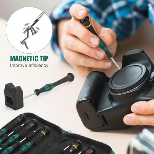 GRENPRO 10-Piece Precision Screwdriver Set with Magnetic Tips & Storage Pouch | Eyeglass, Watch, Computer, Phone Repair Tool Kit thumbnail 2