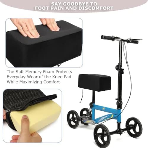 XINTREY Knee Scooter Cushion 2" Memory Foam | Comfortable Knee Pad for Adults thumbnail 6