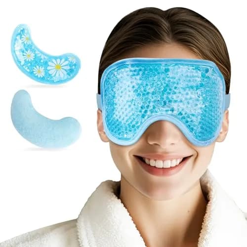 NEWGO Cooling Eye Mask with Reversible Gel Pads | 21cm x 10cm (8.1" x 3.9") thumbnail 2