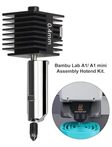 Mviioe Hardened Steel Hotend Nozzle Kit 0.4mm for Bambu A1 A1 Mini A2L Printers | High-Temp All-Metal Print Head thumbnail 5