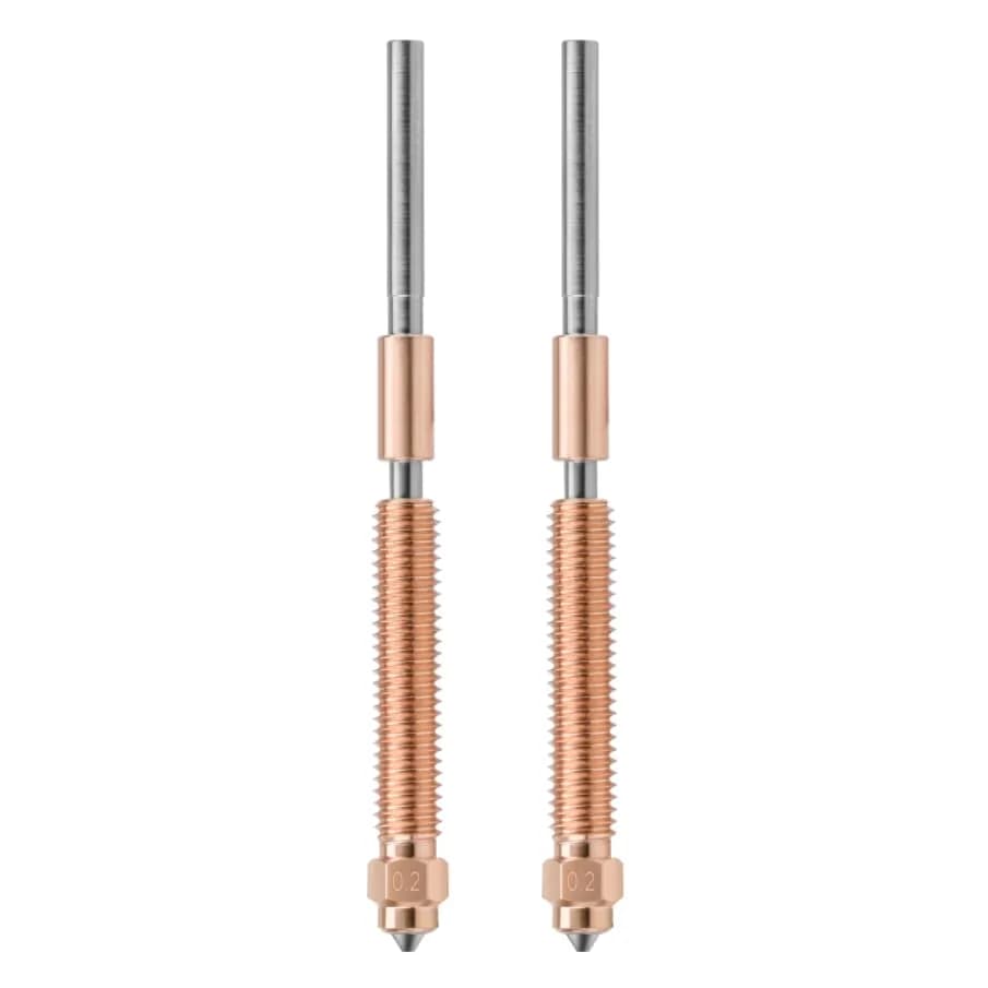 Xirbbo K2 Plus Nozzle Kit | 2 pcs 0.2mm Unicorn Quick-Swap Hardened Steel & Copper Alloy Nozzle for Creality K2 Plus 3D Printer - main product image