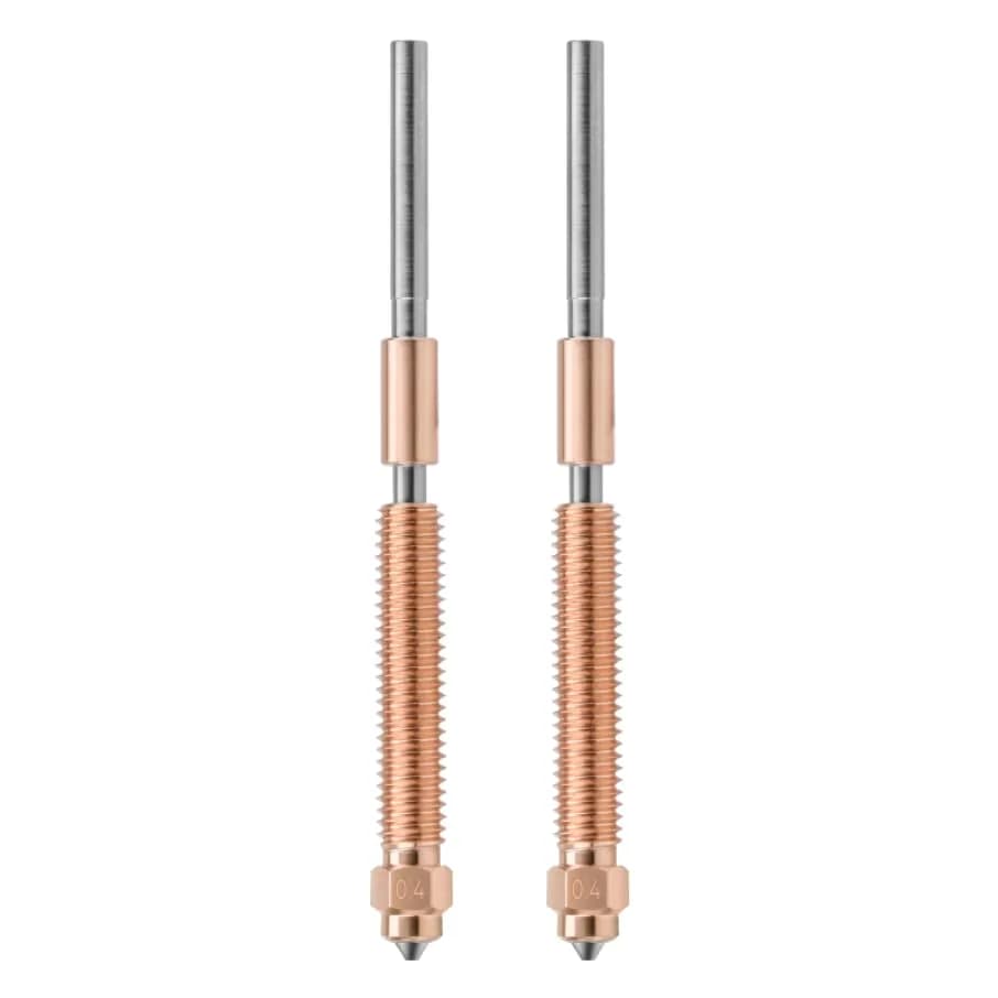 Xirbbo K2 Plus Nozzle Kit | 2 pcs 0.4mm Copper Alloy & Hardened Steel Quick-Swap Nozzles for Creality K2 Plus 3D Printer thumbnail 1