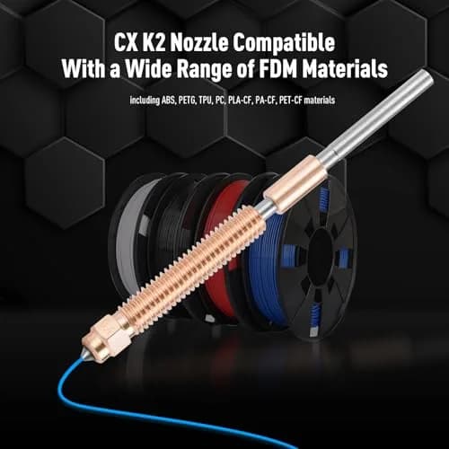 Xirbbo K2 Plus Nozzle Kit | 2 pcs 0.4mm Copper Alloy & Hardened Steel Quick-Swap Nozzles for Creality K2 Plus 3D Printer thumbnail 2