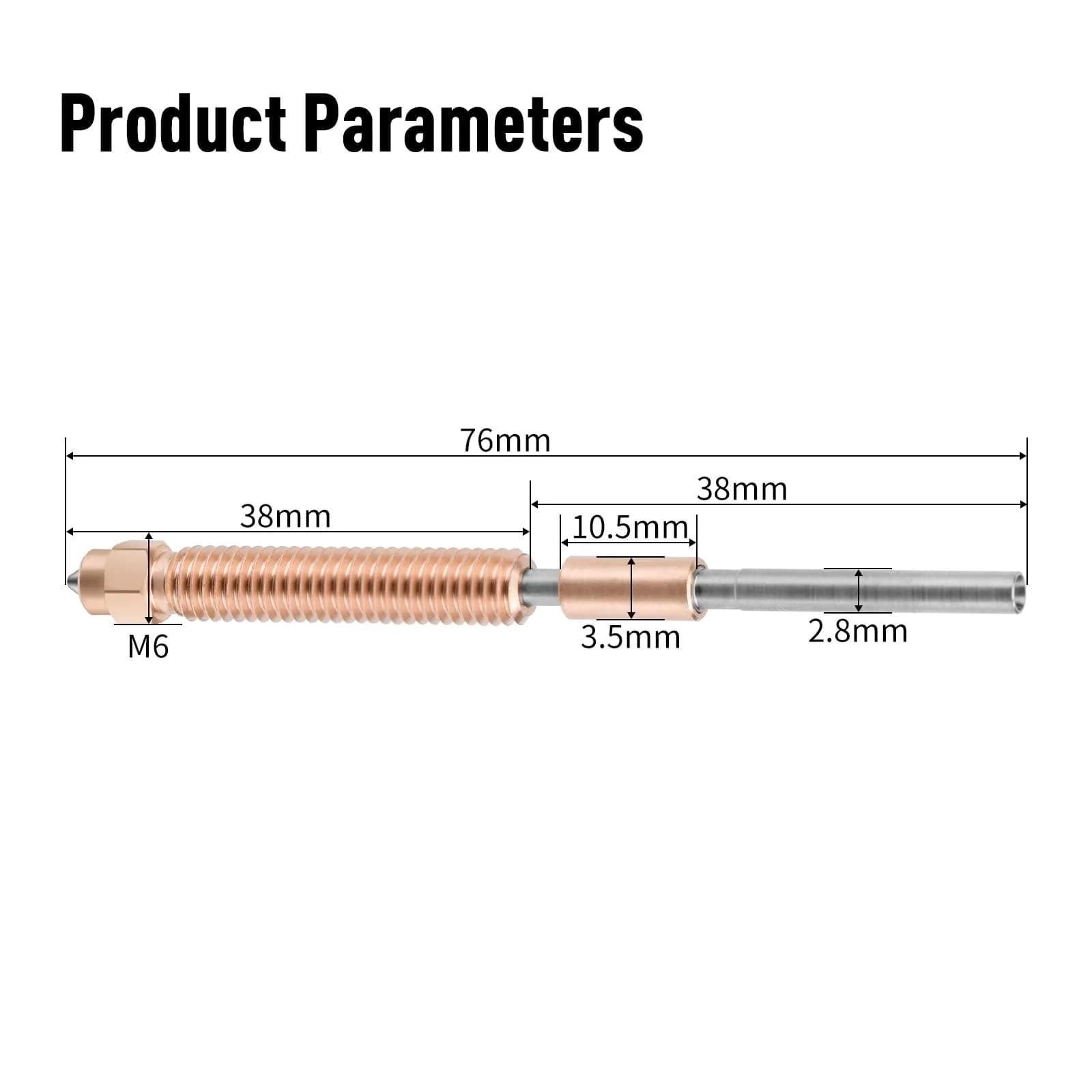 Xirbbo K2 Plus Nozzle Kit | 2 pcs 0.4mm Copper Alloy & Hardened Steel Quick-Swap Nozzles for Creality K2 Plus 3D Printer - view 3