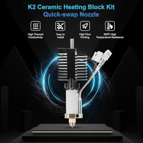 Xirbbo K2 Plus Hotend Replacement for Creality K2 Plus 3D Printer | All-Metal Integrated Design thumbnail 4